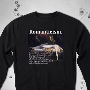 Art sweatshirt Trendy graphic design Aesthetic romanticism Vintage painting artwork Artsy elegant crewneck sweatshirt gift idea