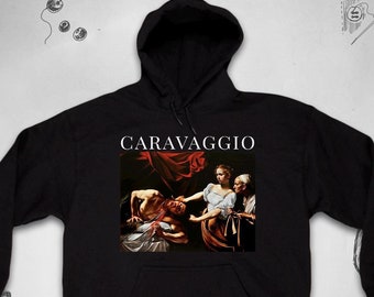Moletom com capuz Art Design gráfico moderno Pintura vintage estética Academia escura Moletom unissex Caravaggio Artsy com capuz Ideia para presente