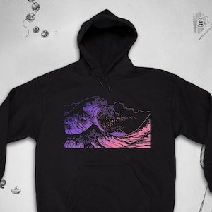 Japanese hoodie for Women Men Trendy hoodie Vaporwave Aesthetic Japan the Kanagawa Wave Art Unisex sweatshirt with hood for Teens Gift idea