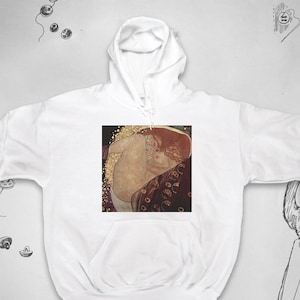 Art hoodie for Men Women Trendy Graphic Design with Girl Aesthetic Vintage Painting Gustav Klimt Danae Unisex sweatshirt Gift idea
