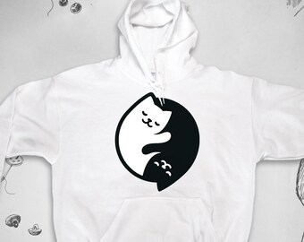 cat yin yang sweatshirt