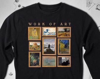 Paintings sweatshirt Trendy graphic design Aesthetic art Vintage paintings Works of art Museum crewneck sweatshirt gift