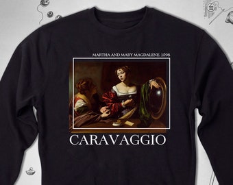 Art sweatshirt sweater Aesthetic Graphic Design Trendy Caravaggio Vintage Painting Mary Magdalene sweatshirt Crewneck sweater Gift idea