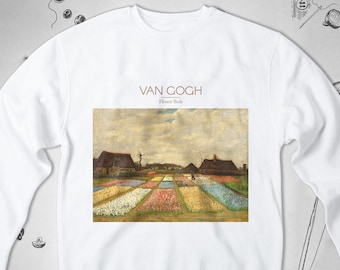 Van Gogh sweatshirt sweater Art sweatshirt Vintage Aesthetic Painting Flowers Beds Nature Graphic Design Unisex Crewneck sweater Gift idea
