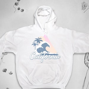 California hoodie for Men Women Girls sweatshirt 80s Retro Unisex raglan Aesthetic VSCO USA Cute Graphic hoodie sweater California Gift idea