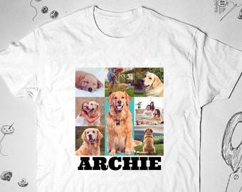 Dog face shirt tshirt t shirt Custom graphic design with your dog's pictures Photo collage with pet Personalized unisex shirt Gift idea