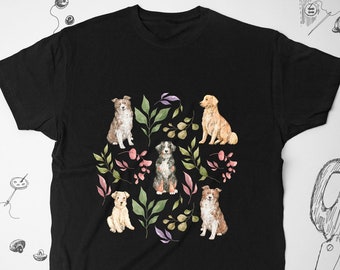 Dog shirt tshirt t shirt Trendy graphic design with dogs Cute funny dog Aesthetic unisex shirt for women for girls Gift idea