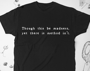 Camisa Hamlet para hombres mujeres chica camiseta camiseta cita refranes camisa gráfica profesor leyendo literatura de Shakespeare camisa unisex idea de regalo