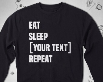 black graphic crew neck