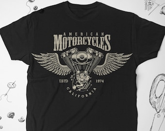 Motorcycle shirt Vintage shirt Biker shirt Graphic tshirt Motorcycle t shirt Men Retro tshirt Unisex shirt California shirt Biker tshirt