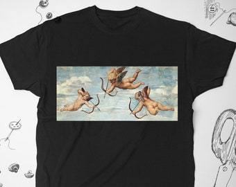 Angels shirt for Men Women Girls tee t shirt tshirt Vintage Art Graphic shirt Aesthetic Love Artsy Christian Cherub Unisex shirt Gift idea