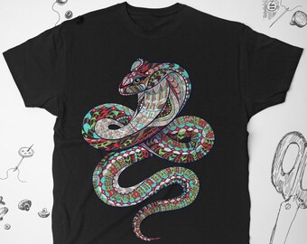 R15 Kilsd Snake Flowers T-Shirt Modern Cool Tees for Men R15 Kilsd Snake Flowers T-Shirt Modern Cool Tees for Men