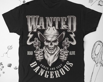 cowboy up cattle rancher spurs skull badge tee shirt Cowboy crossbones t-shirt