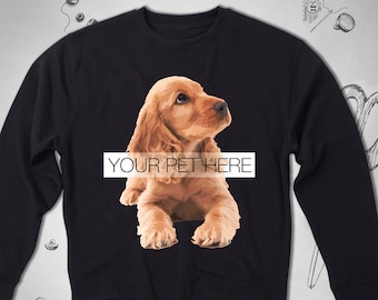 Sweat personnalisé animal de compagnie hommes femmes fille pull chien chat animal personnalisé mignon unisexe sweat graphique avec photo photo raglan idée cadeau