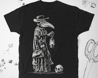 Plague Doctor shirt Graphic tshirt Plague shirt Men tshirt Death t shirt Unisex Skull shirt Doctor shirt Medicine shirt History shirt 189