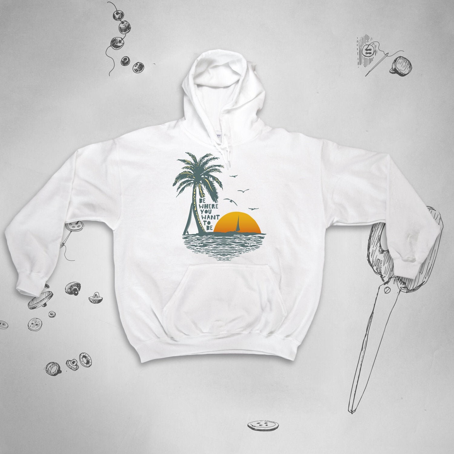 Beach hoodie for Men Women Girls sweatshirt Cute Ocean Unisex raglan with Saying Vacation Summer Tropical Graphic hoodie sweater Gift idea