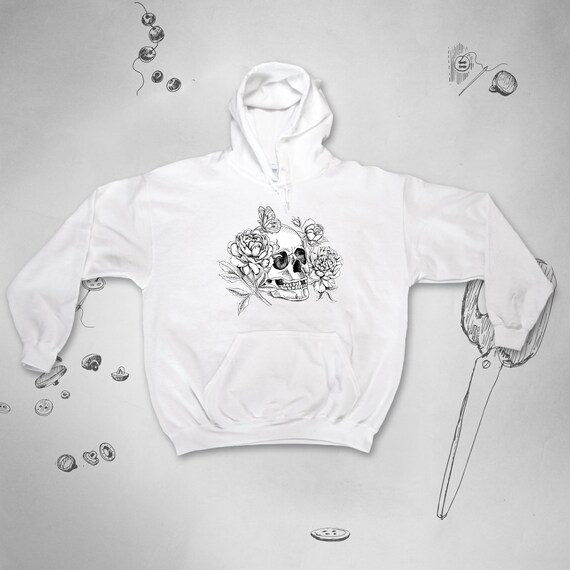 [GRAVER]★[Expend4bles X GRAVER]FLOWER SKULL SMILE HOODIE Expend4bles X GRAVER】Flower Skull Smile Hoodie (GRAVER