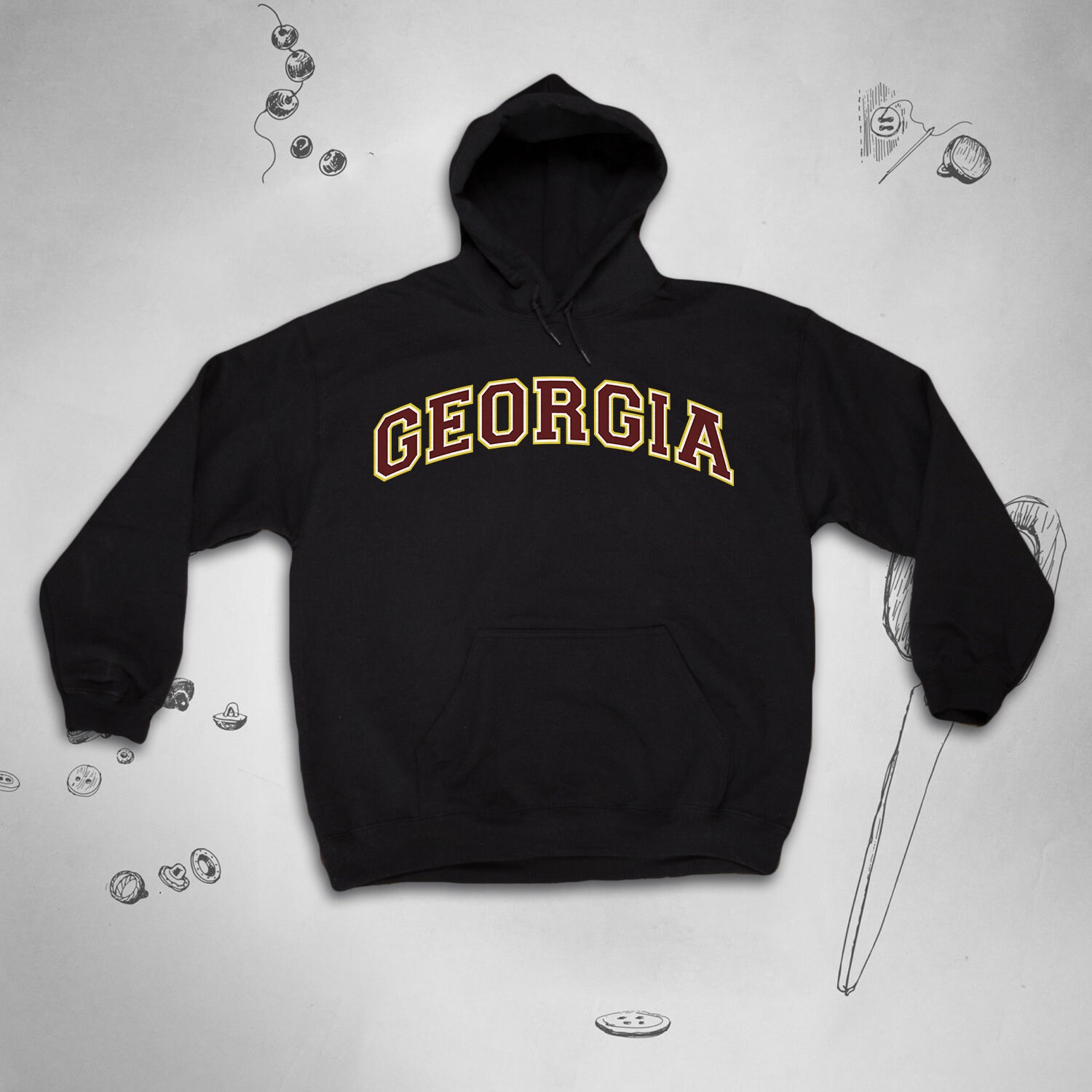 Georgia Hoodie for Men Women Girls Sweatshirt Vintage USA - Etsy