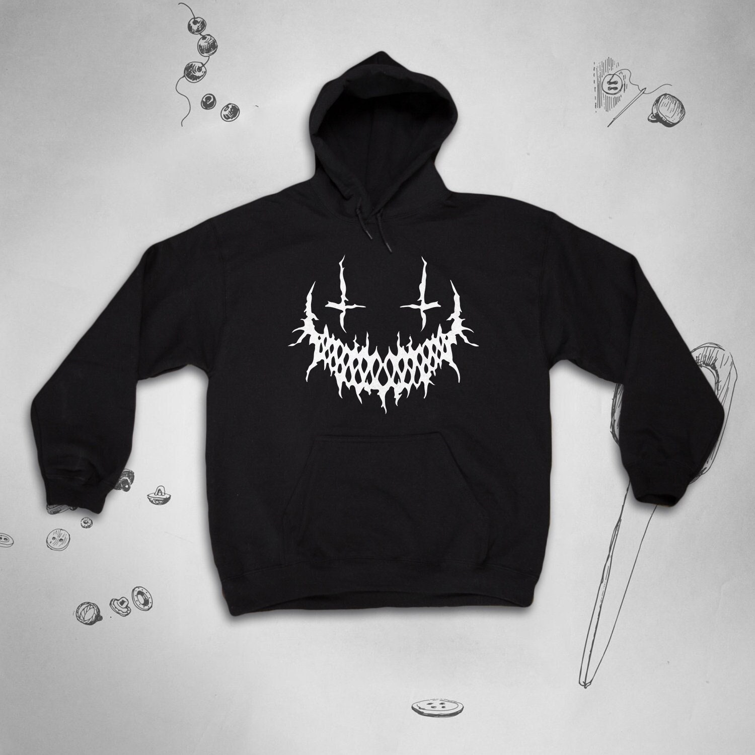 Black emo hoodie [-] - Polytoria