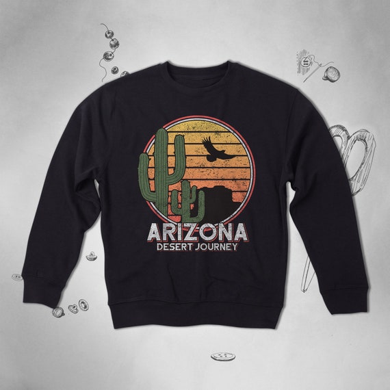 Sudadera de Arizona para hombres mujeres ninas sueter Vintage Retro sudadera Arizona Estado EE.UU. Cactus Desert Crewneck sueter Arizona Idea de regalo Etsy Espana