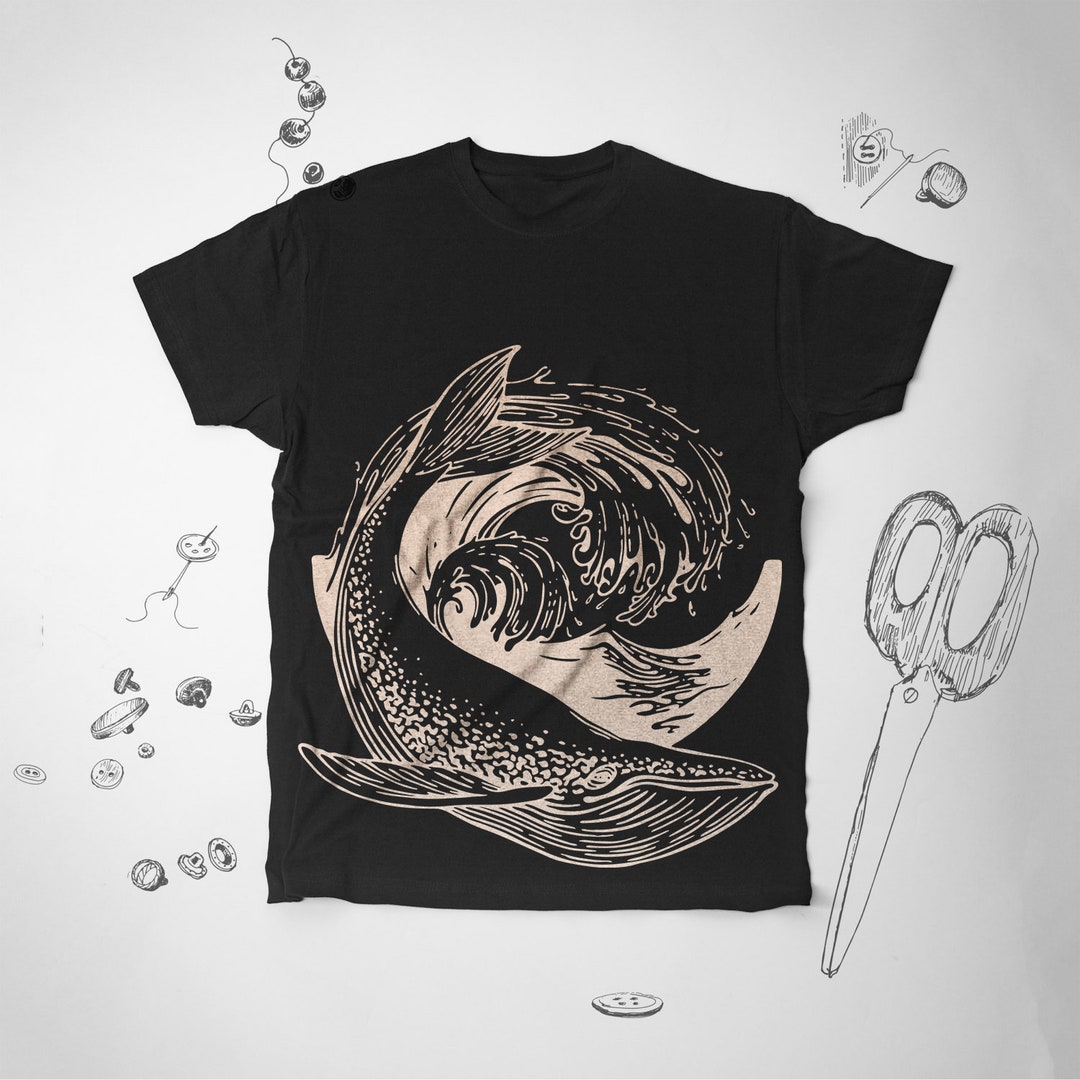 Whale Graphic Tee Shirt Men Whale Tshirt Gift for Him Shirt Women Whale