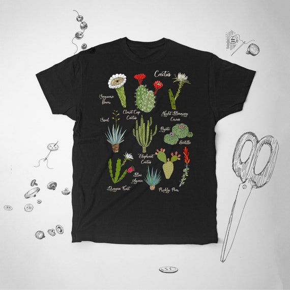 Cactus Shirt Tshirt T Shirt Tee Plants Graphic Design Shirt Nature  Aesthetic Cute Flowers Cacti Gardening Unisex Shirt Gift Idea With Cactus 