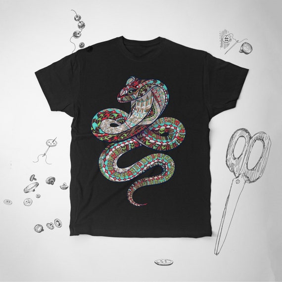 Camisa de serpiente Hombres Chica Mujer camiseta camiseta Ornamento Naturaleza Diseno Grafico camisa Unisex Hippie Animal Boho Cobra Folk regalo para el ella Etsy Espana