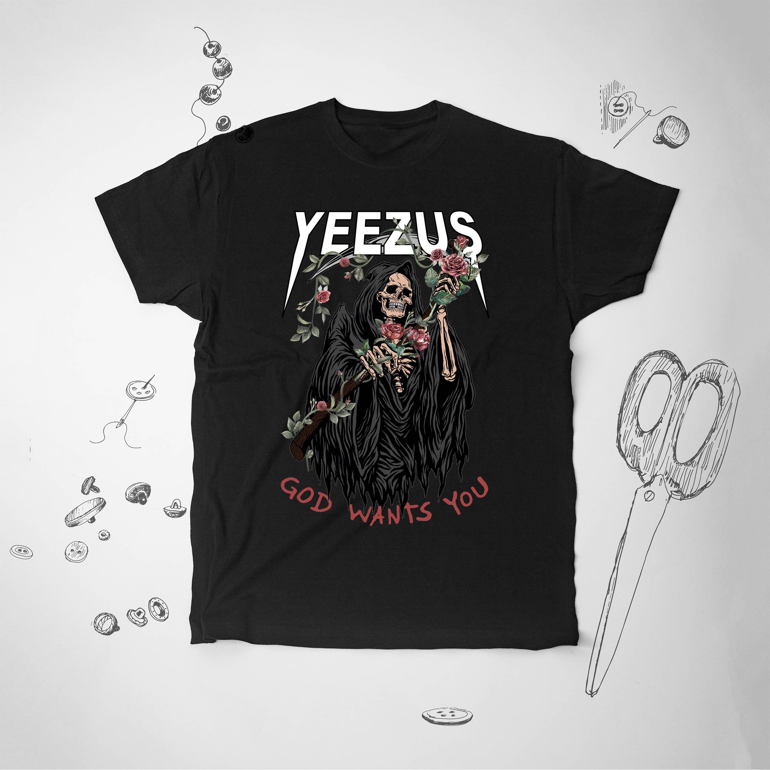 yeezus graphic tee