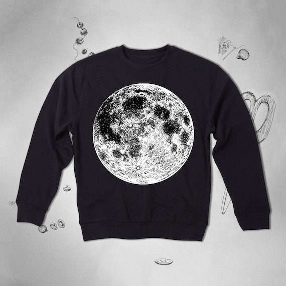Moon Sweatshirt Space Hipster Men Women Unisex Sweatshirt Graphic Tumblr Trendy Full Moon Sweatshirt Crewneck Sweatshirt Gift for Him Her Etsy Ireland