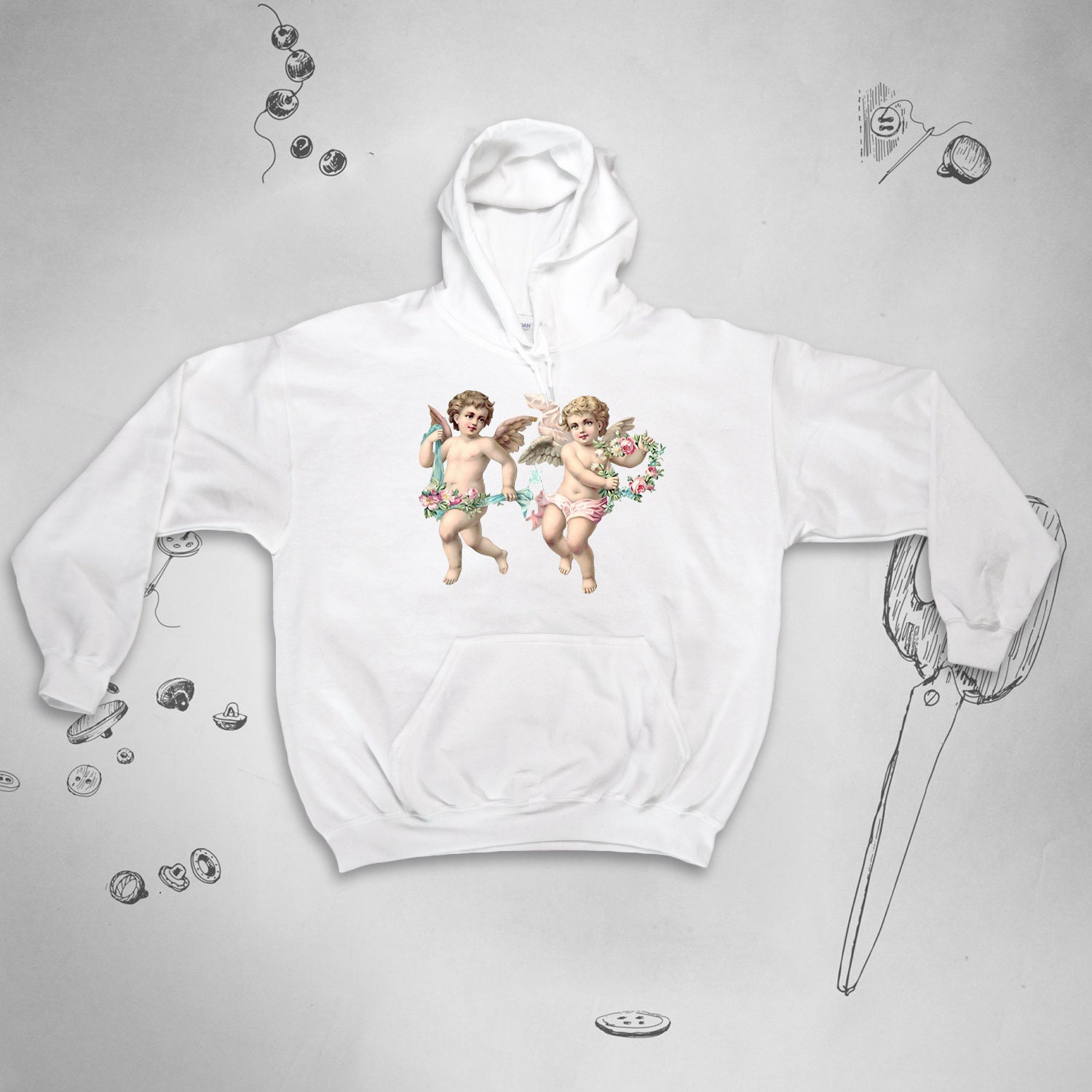 tmy322 様の専用 CFIERCE heave angel hoodie HEAVEN ANGEL' PRINTED HOODIE – CFierce