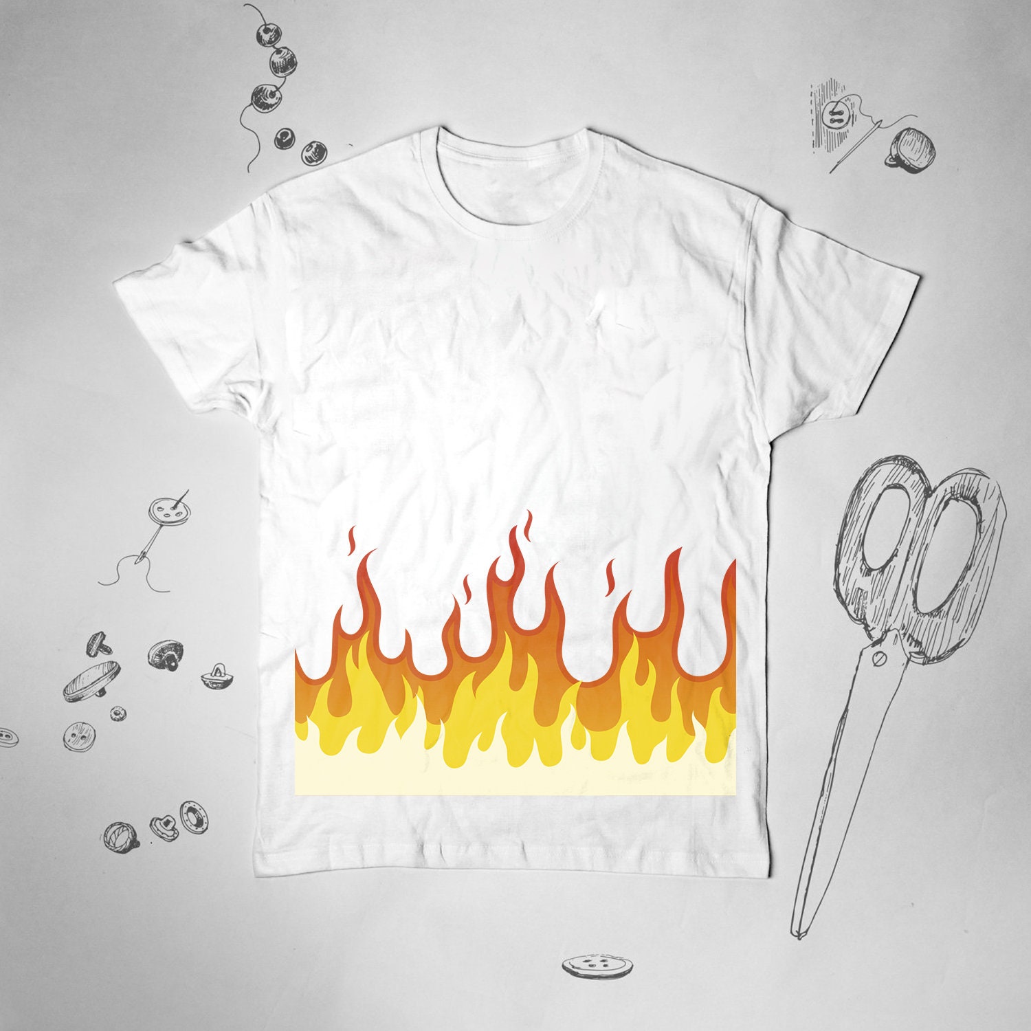Flames Shirt for Men Women Girls Tee T Shirt Tshirt Grunge Edgy