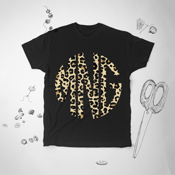 Monogram shirt for Women Girl tee t shirt tshirt Custom Initials Graphic shirt Leopard Aesthetic Personalized Lady Tumblr Teen Unisex Gift