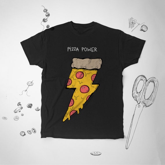 Pizza shirt Food shirt Graphic tshirt Men Power Pizza t shirt Women Funny tshirt Boyfriend shirt Italian shirt Flash shirt Unisex tee shirt