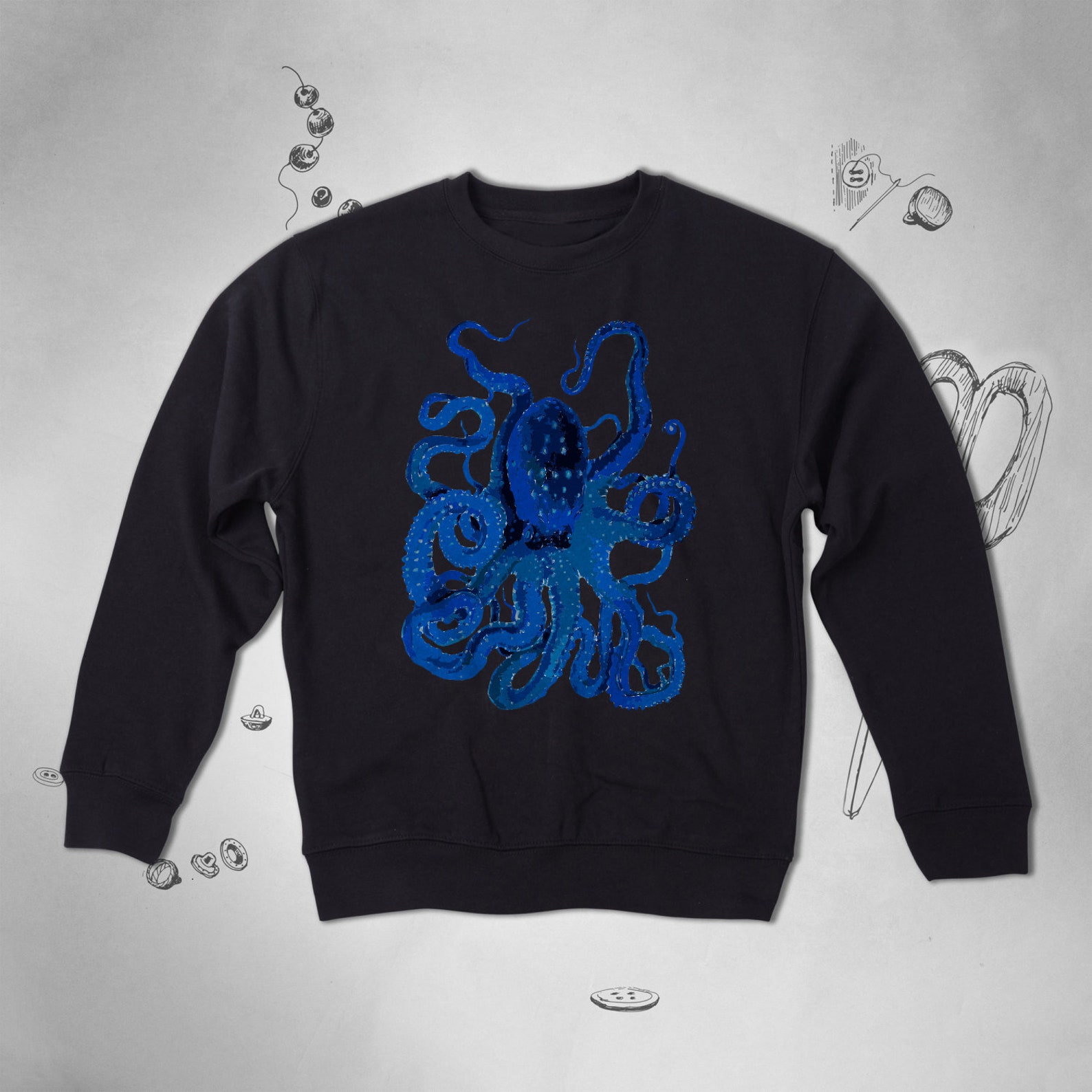 Octopus sweatshirt for Women Men Girl sweater Animal Ocean | Etsy