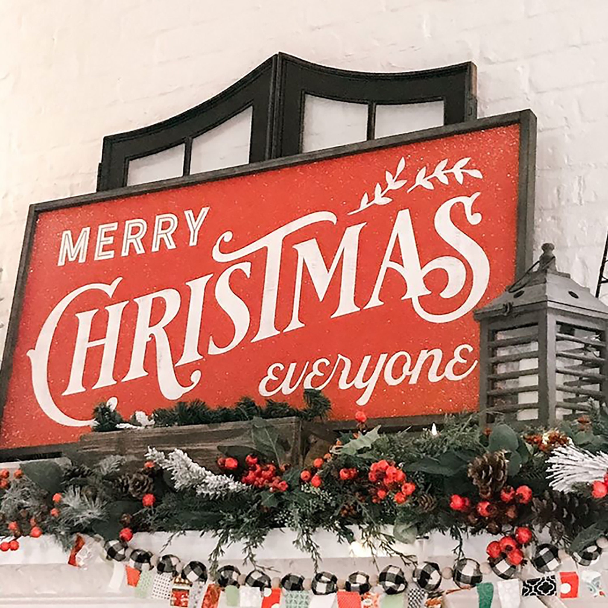 MERRY CHRISTMAS Chalkboard Sign Above the Bed Hand Painted Etsy