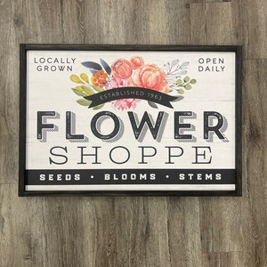 Farm Fresh Flowers Sign - FLOWER MARKET - Farmhouse Country Spring Decor