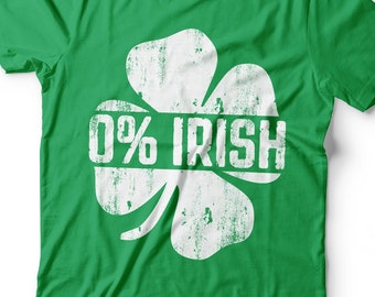 0 Irish T-Shirt - Unisex Funny Mens Drinking Shirt - Vintage Craft Beer TShirt Gift for St Patrick's Day 2026