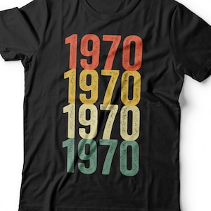 Vintage 1970 T-Shirt - Unisex Funny Retro 55 AF Mens 55th Birthday Shirt - Born in 1970 Gift Vintage TShirt for BDay Christmas