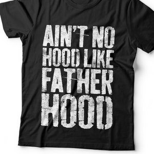 Não há capuz como a paternidade camiseta – unissex engraçado masculino melhor camisa do papai – camiseta vintage do vovô para o dia dos pais e Natal