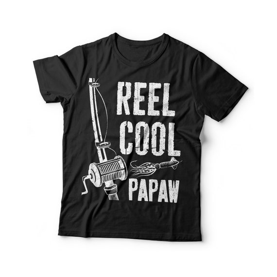 Ateesdas Vintage Reel Cool Pawpaw Fish Fishing Shirt Short Sleeve Tee 