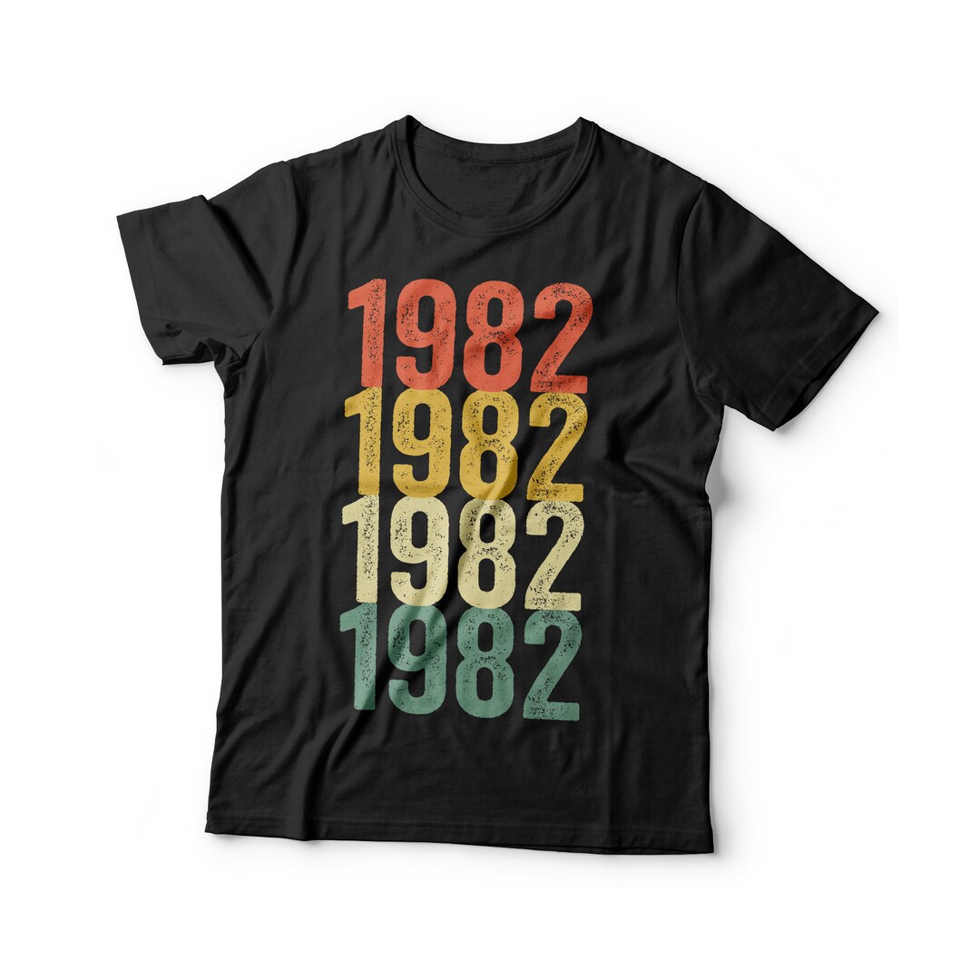 43 Anniversaire Cadeau Motard Biker Moto Vintage 1982 T-Shirt