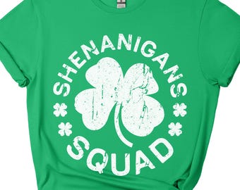 Shenanigans Squad T-Shirt - Unisex Funny Shenanigans Coordinator Shirt - Matching Vintage Shenanigator TShirt Gift for St Patrick's Day 2026