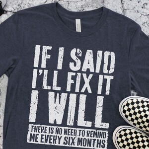 I&#39;ll Be In The Garage T-Shirt - Funny Mens Car Lover Mechanic Shirt - Vintage Handyman Husband Gift TShirt for Father&#39;s Day Christmas