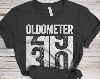 Oldometer 30 T-Shirt - Unisex Funny 30 AF Mens 30th Birthday Shirt - Born in 1996 Gift Vintage TShirt