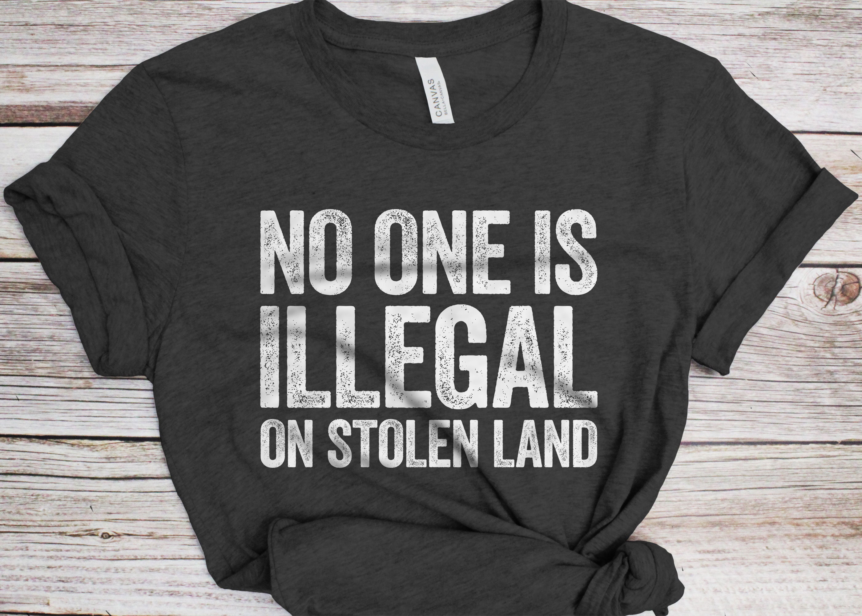 No One is Illegal on Stolen Land T-shirt - Unisex Funny