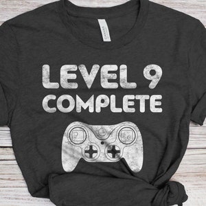 Level 9 Complete T-Shirt - Funny Mens 9th Wedding Anniversary Shirt - Vintage Married Since 2014 Gift TShirt for Father&#39;s Day Christmas