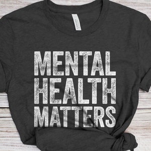 Mental Health Matters T-Shirt - Unisex Funny Men Women Mental Health Awareness Shirt - Vintage Psychology TShirt for Birthday Christmas