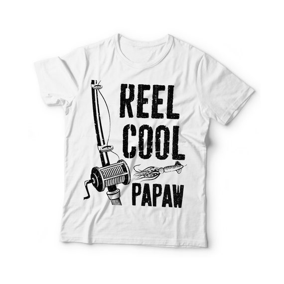 Mens Reel Cool Papaw T Shirt Vintage Fishing Father's Day Papa Mens Reel Cool Papaw T Shirt Vintage Fishing Father's Day Papa