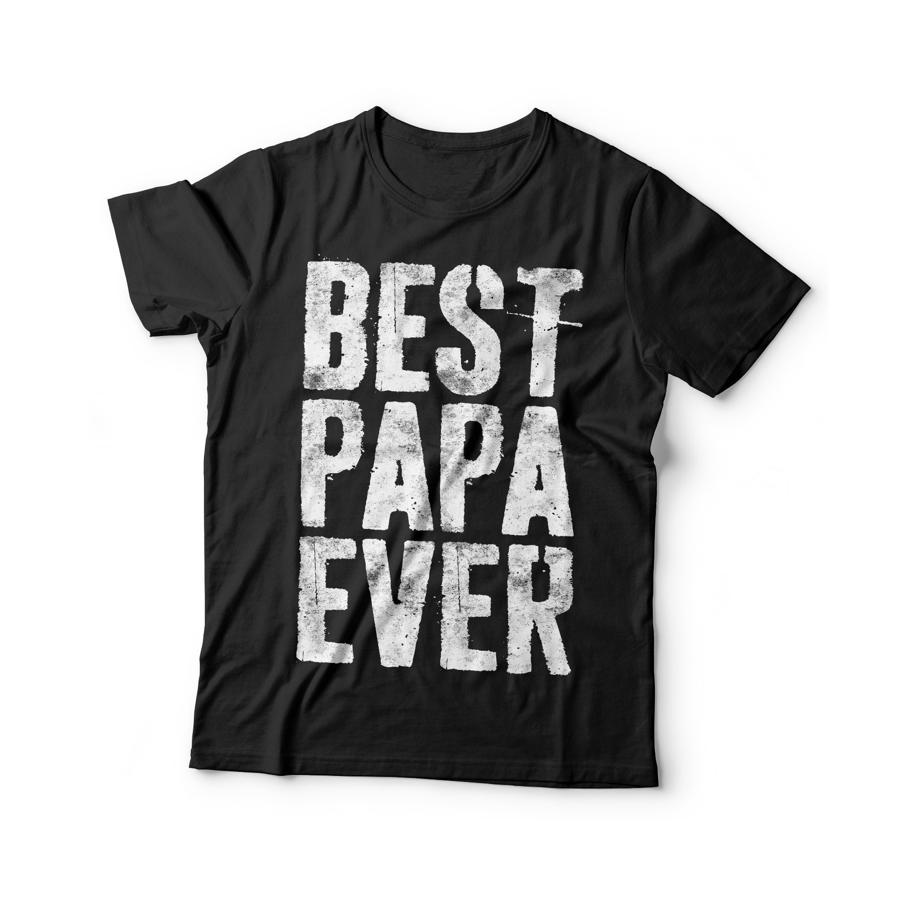 Best Papa Ever TShirt Unisex Funny Mens Distressed Papa Dad Etsy