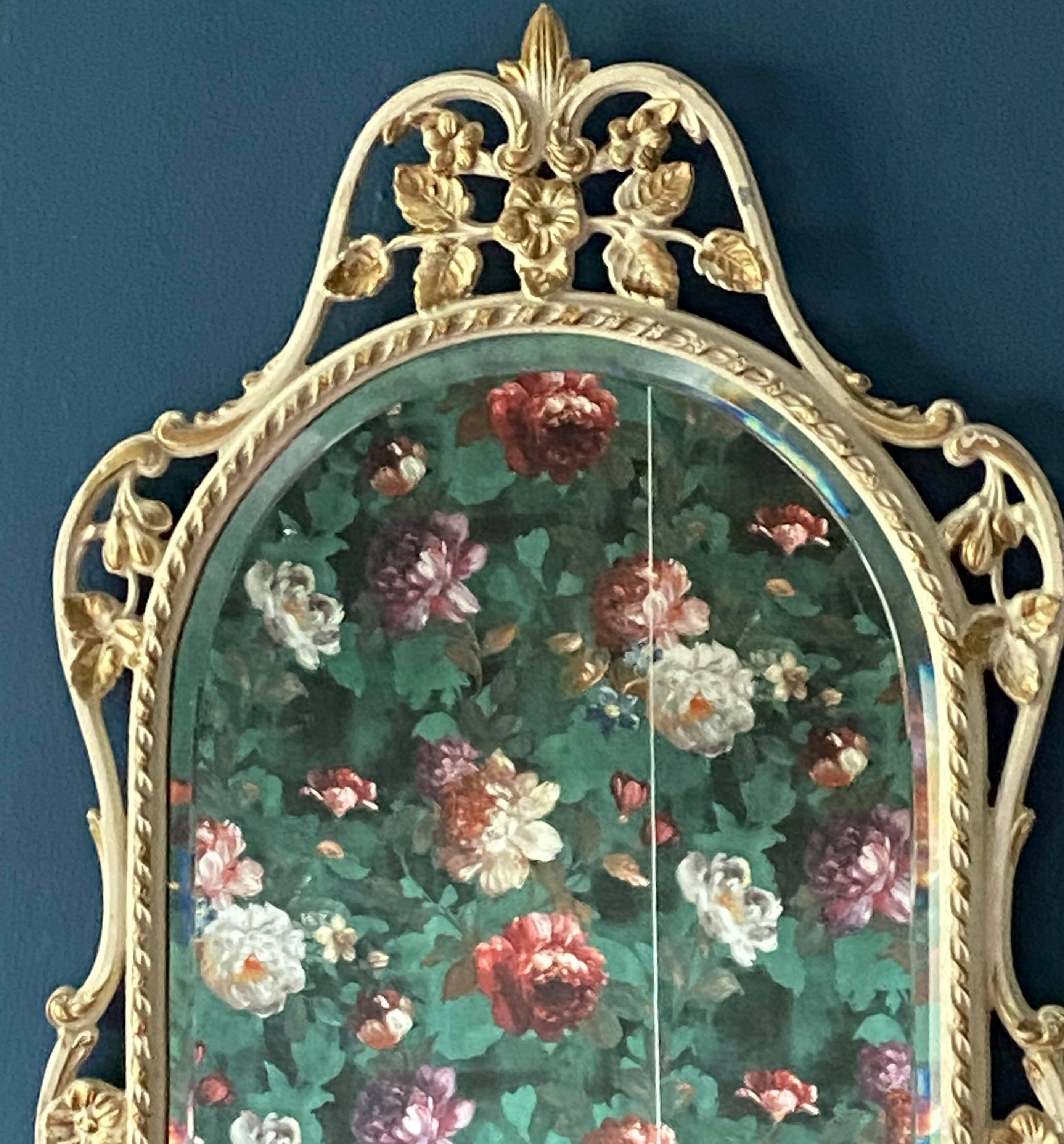 Stunning Peerart / Barbola mirror made in England ivory and Etsy